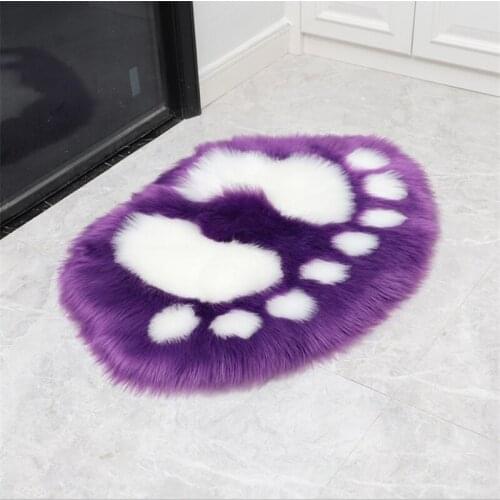 Artificial Wool Carpet Plush Soft Rugs For Living Room Bedroom Anti-Slip Floor Mats Bedroom Water Absorption Carpets Rug