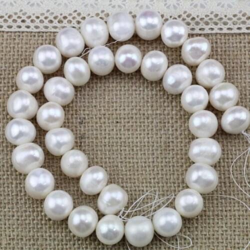 Unique Pearls jewellery Store,Charming Loose Pearl Jewelry,12-13mm White Color Freshwater Pearl,Large Pearl DIY Jewelry
