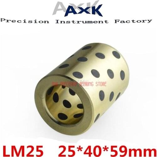 2021 New Rodamientos Rolamentos 25x40x59 Mm Linear Graphite Copper Set Bearing Bushing Oil Self-lubricating Jdb Lm25uu Lm25
