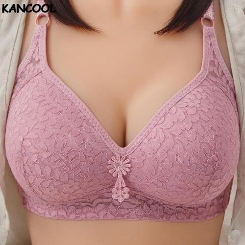 New Womens Floral Embroidery Bras Ladies Lace Bralette Wire Free Sexy Lingerie Adjustable Plus Size Brassiere Top Underwear