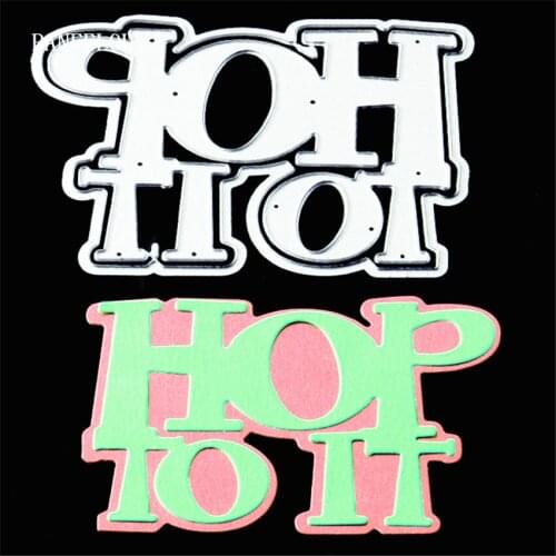 PANFELOU hop to it words Scrapbooking DIY album cards paper die metal craft Easter wedding cuts dies cutting