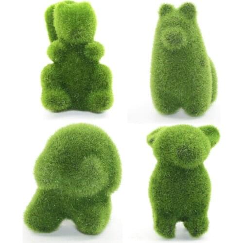 Christmas Handmade Artificial Turf Grass Animal Easter Rabbit Home Office Ornament Room Decor Wedding Birthday Party Decoration