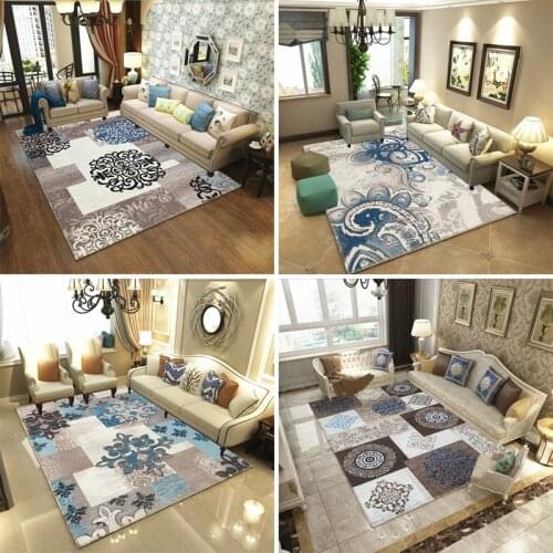 Nordic style Rectangle floor mats modern Simple Home carpets for living room coffee table Antiskid Carpet Machine washable Rugs