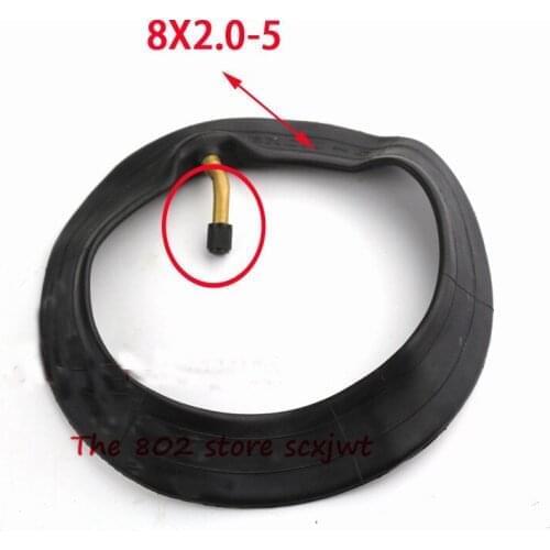 High performance 8x2.00-5inner tube 8*2.0-5 Inner tire With Bent Valve Suits Electric scooter baby trolley