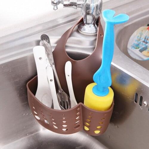 1 PCS 4 Colors Portable Kitchen Hanging Drain Bag Basket Bath Storage Gadget Tools Sink Holder