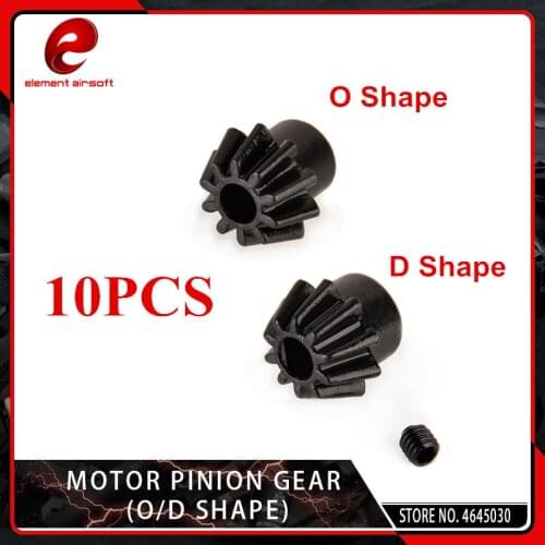 10 PCS/Lot Element Motor Pinion Gear (type O/ Type D) for Airsoft AEG Motor Hunting Accessories GB06001/GB06002-BK