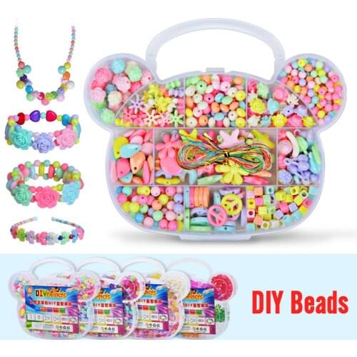 11 Grid Girl Jewelry Making Toys Educational Toys Children GiftHandmade Beaded Toy with Accessory Set Children Creative DIY