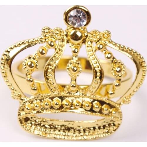 12PCS/Metal Crown Napkin Ring Gold and Silver Napkin Ring Tabletop Decorations are used for wedding receptions in Western restau