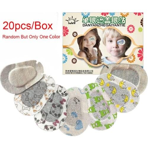 20pcs Cartoon Amblyopia Eye Patches Colorful Child Amblyopia Training Orthoptic Corrected Eyeshade Occlusion Eye Patch