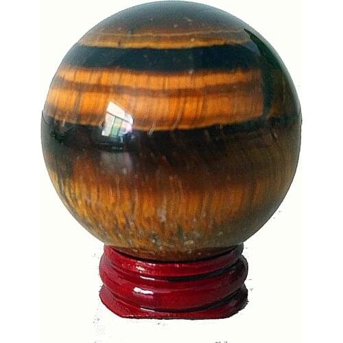45-55mm natural tigers-eye stones crystal ball household decoration ball diviner energy high quality tiger-ite stone sphere