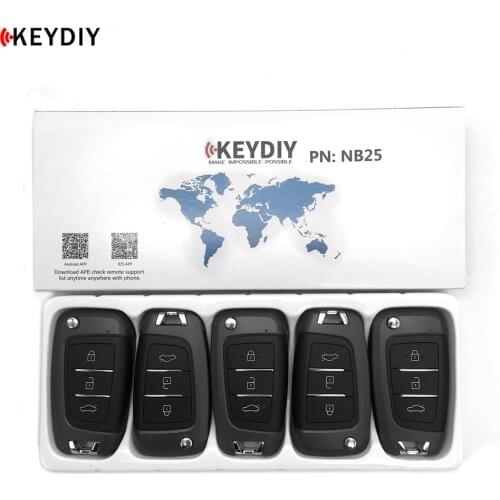 5pcs/lot KEYDIY Original NB25 Universal Remote Control Smart Key Suitable for KD900/KD-X2/KD MINI Key Programmer