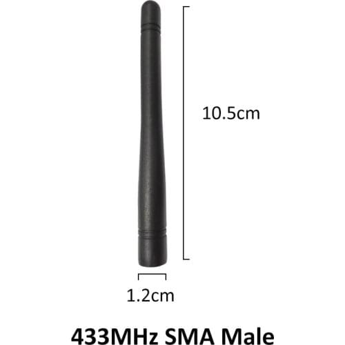 433MHz antenna 3dbi SMA Male Connector 433 mhz antena rubber waterproof antenne for wireless watermeter Gasmeter Lorawan Emeter