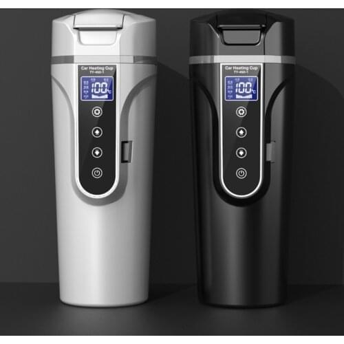 12V 24V Portable Car Heating Cup Stainless Steel Water Warmer Bottle Car Kettle X6HF