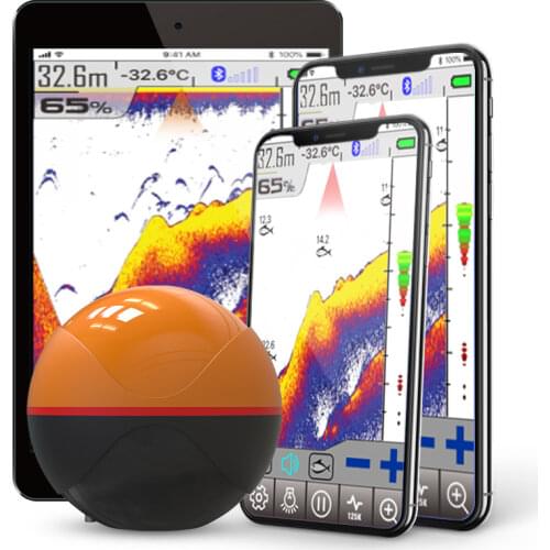 Erchang Portable Sonar Fish Finder Bluetooth Wireless Depth Sea Lake Fish Detect Echo Sounder Sener Fish Finders IOS Android