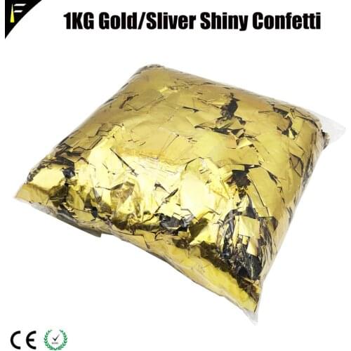 Shiny PVC Confetti Metallic White Sliver/Gold Color Rectangular Shape Paper Fast Filling of the Confetti Shooter Machine