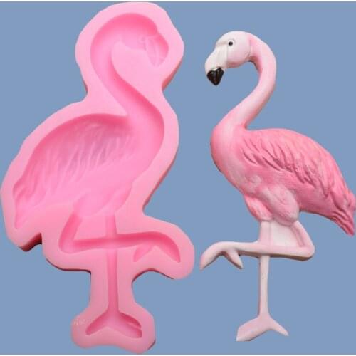 Large Flamingo Sugar Silicone Mold DIY Chocolate Cake Decoration Gypsum Mold
