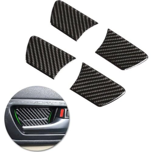 For Toyota Highlander 2015 2016 2017 2018 Car Interior Door Handle Bowl Carbon Fiber Cover Decor