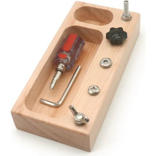 Montessori Screw Board Life Skills Learning Activity Montessori Toys For 3 Year Olds Educational Wooden Toys For Children G2344H