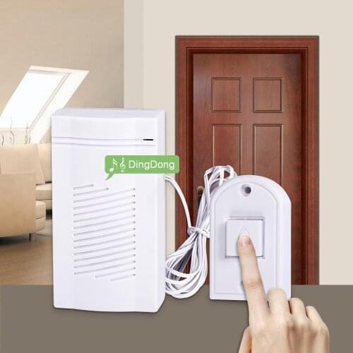 FUERS Wired Guest Welcome Doorbell High Quality Energy-saving Door bell Simple Generous Home Store Security Doorbell Button