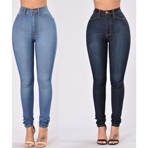 Hot Women Skinny Pencil Jeans High Waist Stretch Denim Pants Woman Slim Fit Casual Push Up Jeans Cintura Alta Mujer jeansy S-2XL