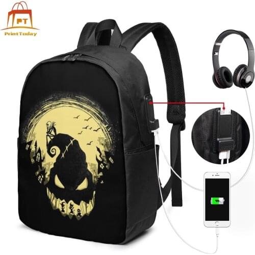 Halloween Pumpkin Backpack Halloween Pumpkin Backpacks Pattern Man - Woman Bag Teenage School Bags