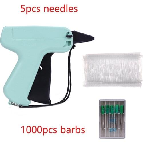 1000 Barbs + 5 Needles Clothes Garment Price Label Tags Gun Marking DIY Apparel Tagging Guns Sewing Craft Tools