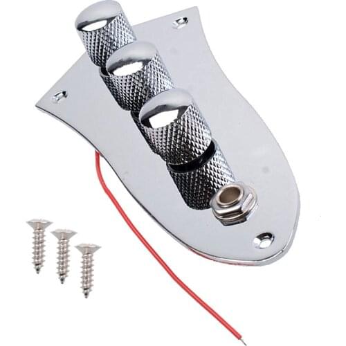Jazz Bass JB Switch Control Plate Assembly Knobs Pots Loaded M511 Chrome Plated with 3 Screws