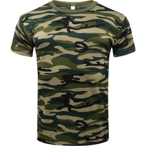 Camouflage T-Shirt Quick Dry Tights Army Tactical Mens Compression T-Shirt Fitness Bodybulding Running Cycling Breathable
