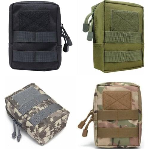 Multifunctional 600D Outdoor Military Tactical Waist Bag EDC Molle Tool Zipper Waist Pack Accessory Durable Belt Pouch