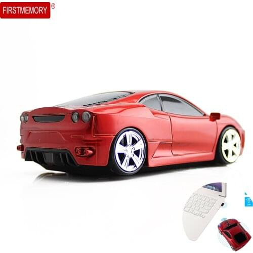 Wireless Computer Mouse New Mini Sports Car Mice 2.4Ghz Optical Gaming Mause with LED Flashing Light for PC Laptops Notebook