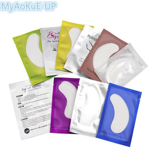 100 pairs/lot Eyelashes Paper Patches For Eyelash Extension Eye Tips Sticker Wraps Makeup Tools 7.6*2.9cm Under Eye Pads