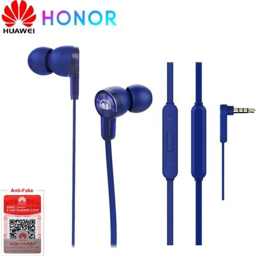 Original Huawei Honor Earphone Honor Monster AM15 3.5mm In-Ear with Remote and Microphone Wire Control 1.2m For Honor 9 Lite
