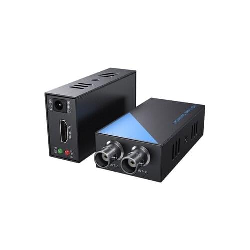 3G HDMI to 2 Way SDI Converter Adapter Audio HDMI to Dual SDI/3G-SDI Adapter 1080P Video Micro Converter for Camera Monitor HDTV