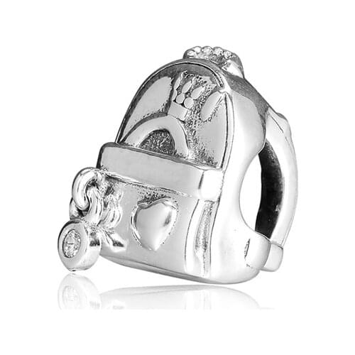 Fits Europe Bracelets beads Adventure Bag Charm 925 Sterling Silver Bangle Beads DIY Making Fine Jewelry