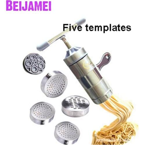 Commercial&Household Stainless Steel 5 Styples Pasta Noodle Hand Maker Manual Press Machine