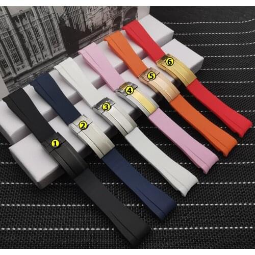 20mm watch band top quality Rubber Silicone Watchband for role strap for Daytona Submariner DEEPSEA GMT OYSTERFLEX