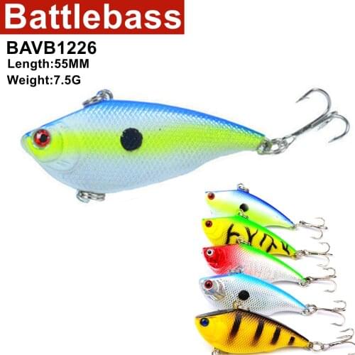 Fishing Lure 55mm 7.5g VIB Rattlin Hard Bait Minnow Wobbler Deep Dive Sinking Sea Ocean ABS Artificial Bait Fishing Tackles