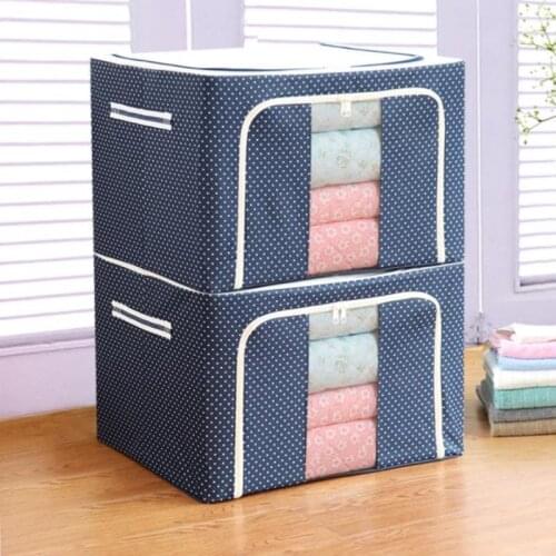 24L Folding Storage Box Dirty Clothes Collecting Case Non Woven Fabric With Zipper Moisture-proof Toys Quilt Storage Box