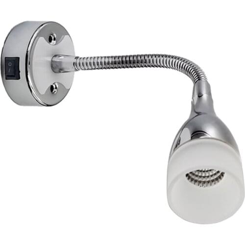 10-15V LED Boat Yacht Marine Navigation Lamp Stainless Steel Warm white Trailer Interior Reading Lights Flexible Snake Lighting