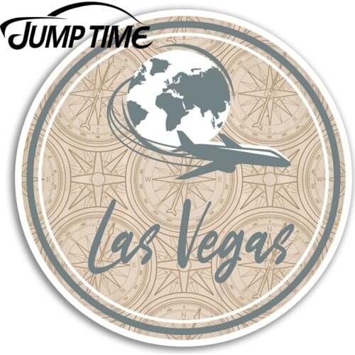 Jump Time Las Vegas America Vinyl Stickers Globe Sticker Laptop Luggage Car Funny Decal Trunk Window Car Covers