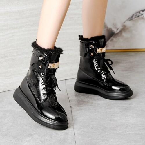 2021 New High-top Short Ankle Boots Women Winter Warm Shoes Plush Snow Boots For Women Black/sliver Sneakers Waterproof Boots