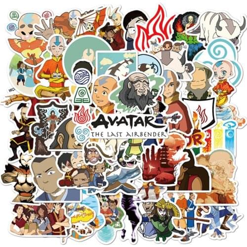 10/30/50Pcs Anime The Last Airbender Waterproof PVC Stationery Sticker Luggage Laptop Graffiti Skateboard Children DIY Toy