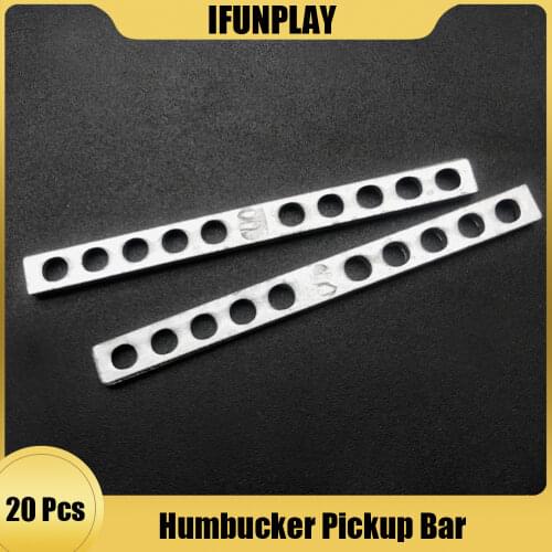 20/60pcs Electric Guitar 6 Hole Humbucker Pickup Metal Spacer Bars Pole Spacing 50mm 52mm Neck Bridge for choose