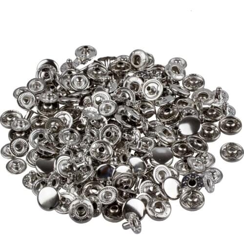 50 Set Metal No Sewing Press Studs Buttons Snap Fastener Popper 10mm