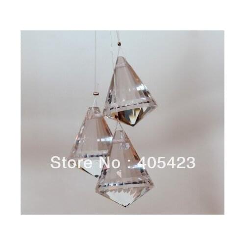 AAA grade DIY 25pc/lot 30mm Crystal bead curtain transparent color lighting crystal diamond beads curtain ball cone Pandent