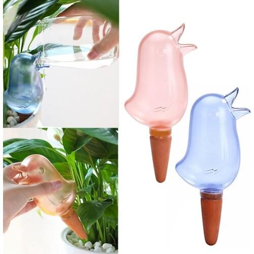 Automatic Plant Flower Self Water Tool Transparent Bird Shaped Dripper Pot Plants Flower Indoor Household Waterers Bottle Drip