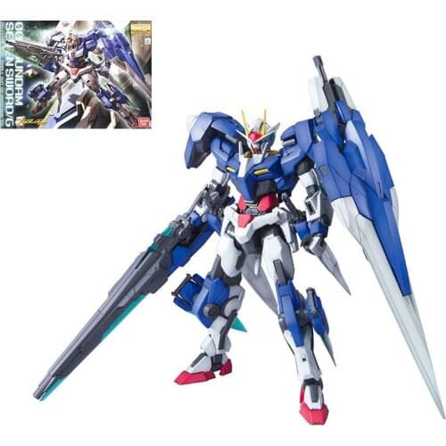 BANDAI Gundam MG 1/100 Seven Sword 00 Model Kids Assembled Toy Robot Action Figures With 4 Lights Can Be Illuminated Collections