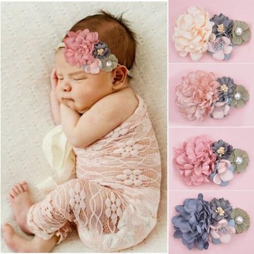 Baby Girl Flower Elastic Headband Infant Kids Stretch Hair Band Toddler Newborn Photography Props Headwear Accessories