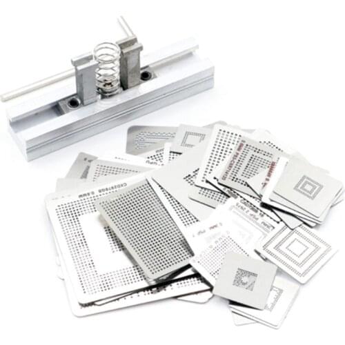 JFBL Hot 47Pcs/Set Game Consoles Directly Heating BGA Stencil + BGA Jig BGA Reball Kit for 360CPU PS3-CPU WII GPU CXD2949CG