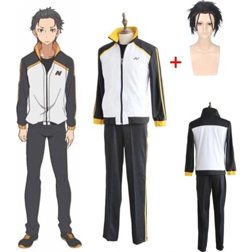 Re: Zero kara Hajimeru Isekai Seikatsu zipper Coat Pants Suit Subaru Natsuki Cosplay Jacket Halloween Costume Sportswear Uniform